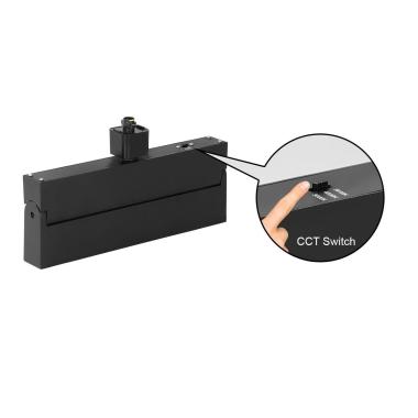 Product van Rail Spot Linear LED 3-Fase 12W Dimbaar CCT Selecteerbaar No Flicker Elegant Optic Zwart