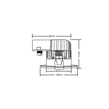 Prodotto da Faretto Downlight LED 5-8W Circolare Ignifugo Regolabile IP65 Foro Ø 70 mm NF