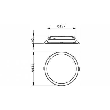 Produkt od Podhledové Downlight LED Svítidlo CCT 19,5W PHILIPS Ledinaire Slim Ø200 mm DN065B G3 