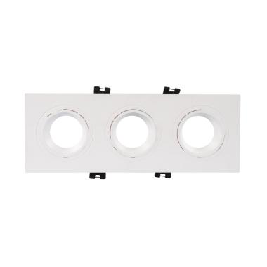 Produit de Spot Downlight Carré Inclinable GU10 6W Coupe 75x235mm PC