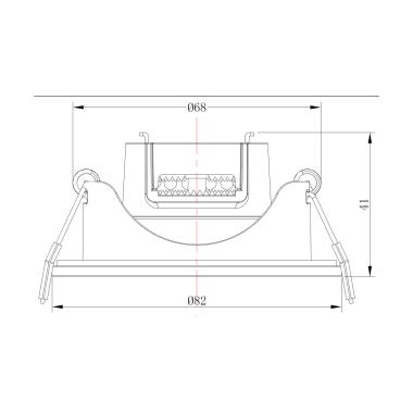 Produit de Spot Downlight LED 6.5W Rond IP65 Coupe Ø 68 mm