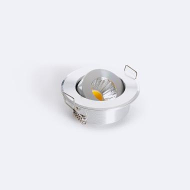 Product of 1W Round COB CRI90 LED Spotlight Ø 45 mm Cut-Out Silver