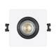 Produit de Collerette Downlight Carrée Orientable pour Ampoule LED GU10/GU5.3 Coupe Ø 80mm