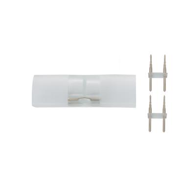 Product van Connectorkabel  Neon LED Strip 7,5 W/m Monocolor 220V AC 60 LED/m Halfrond 180º  IP67 in te korten om de 100 cm