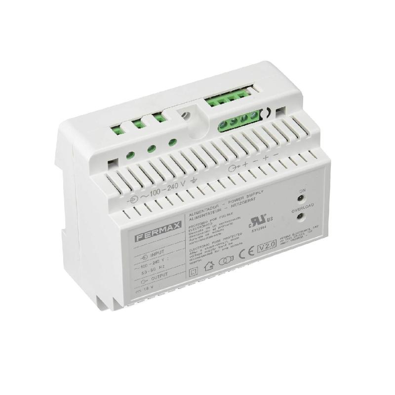 Produit de Alimentation DIN6 100-240V AC + 18V DC 3.5A FERMAX 4830