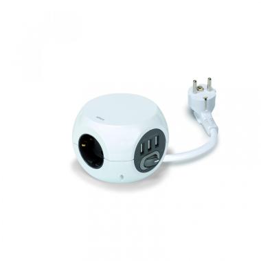 Produkt von Mehrfachadapter Combiball 3 Typ "F" Schuko-Anschlüsse + 3 USB-A 1.4m  SIMON BM516301