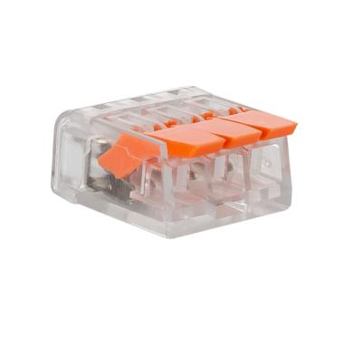 Product of Pack of 20u Quick Connectors with 3 Inputs for 0.08-4mm² Electrical Cable