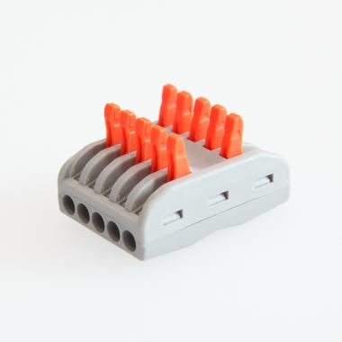 Product van Set van 5 snelkoppelingen 5 ingangen en 5 uitgangen SPL-5 voor elektrische kabel 0,08-4mm².