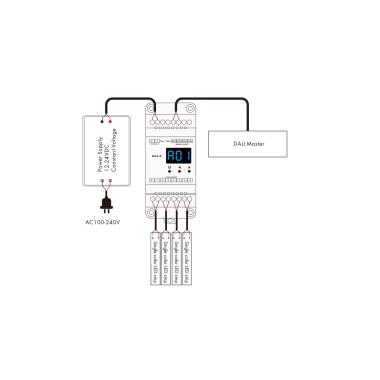 Prodotto da Dimmer DALI 4 canali Strisica LED per Canali DIN