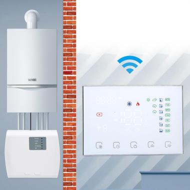 Prodotto da Termostato Wi-Fi Programmabile Bianco Wireless per Riscaldamento