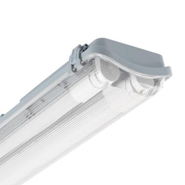 Product van Waterdichte armatuur Twee  LED buizen 60 cm IP65 Aansluiting aan één zijde