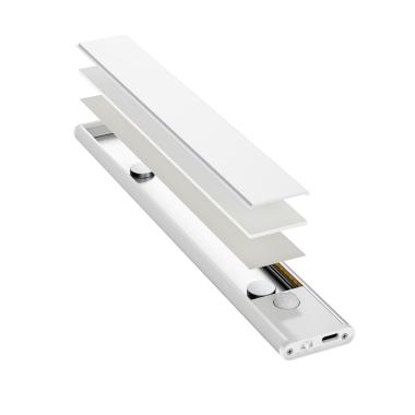 Produit de Barre LED pour Armoire Bas de Meuble 25cm avec Détecteur de Mouvement et Batterie Rechargeable USB C