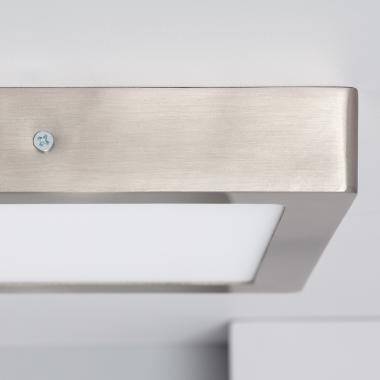 Produit de Plafonnier LED Carré Métal 18W Argenté 225x225 mm 