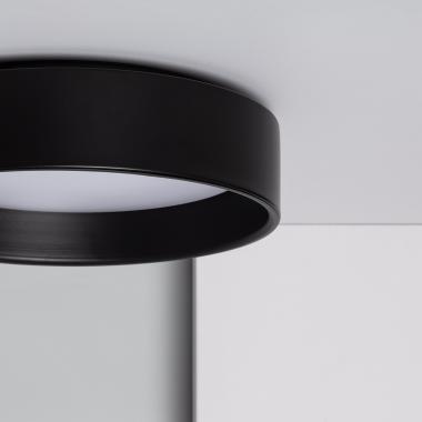 Product van Plafondlamp LED 15W Rond Metaal Ø350 mm  CCT Selecteerbaar Black Design