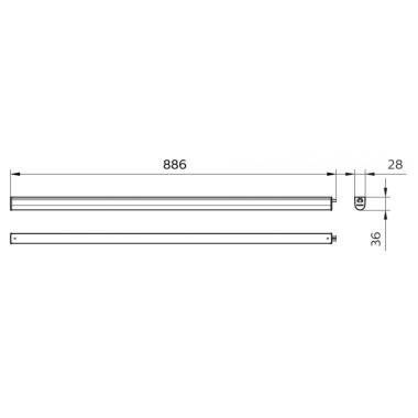 Product van Armatuur LED 15W 90cm PHILIPS Ledinaire  Batten Koppelbaar  BN021C