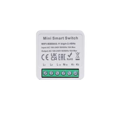 Produit de Commutateur Wifi Mini Compatible avec Interrupteur Conventionnel 2 Canaux