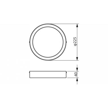 Product van Plafondlamp PHILIPS Ledinaire Rond LED 19.5W Zaagmaat Ø225 mm DN065C G3