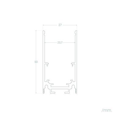 Product of 1m 48V Surface Mounted Single Circuit Magnetic Track 20mm