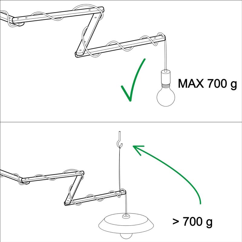 Produkt od Nástěnný Držák PINOCCHIO XL pro Závěsné Svítidlo Creative-Cables Model PINOCCHIOXL01