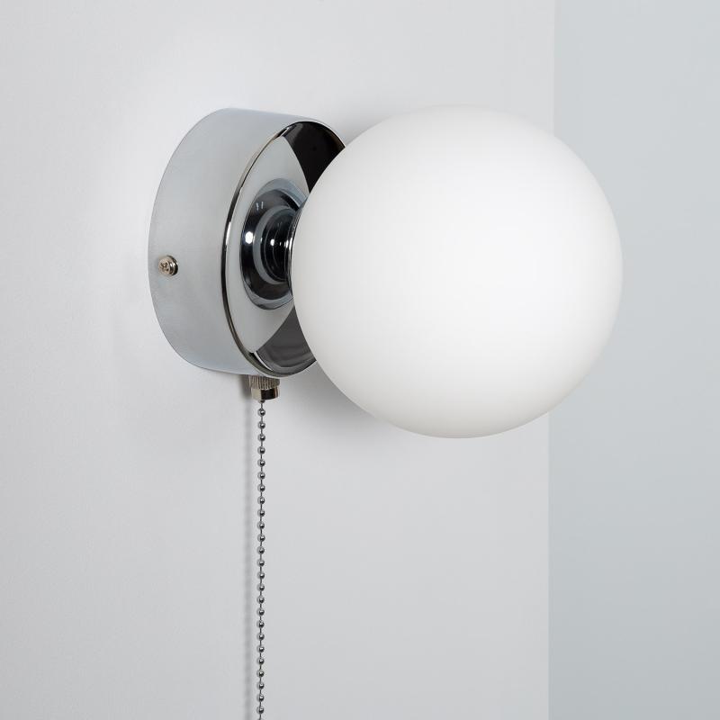 Product van Wandlamp Metaal en Glas Silver Orbit