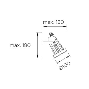 Produkt von LED-Strahler Aussen Aufbau Boden Helio Aluminium für Glühbirne GU10 LEDS-C4 05-9640-05-37