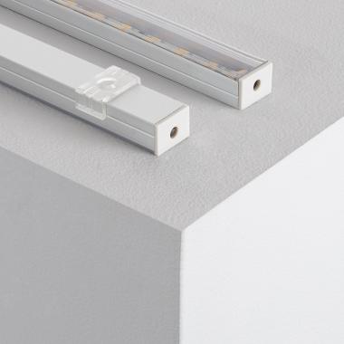 Produkt von Aluminium-Oberflächenprofil mit Durchgehender Abdeckung für LED-Streifen bis 15mm 