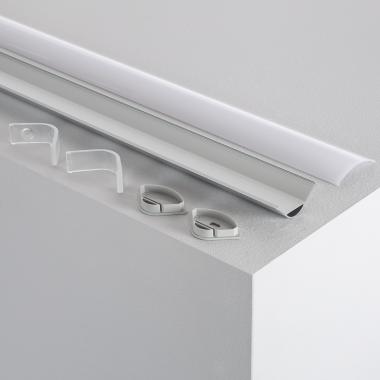 Product of Aluminium Corner Profile with Continuous Cover for LED Strips up to 20mm