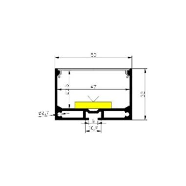 Produkt von Aluminiumprofil Groß, zum Aufhängen für LED-Streifen bis 45 mm