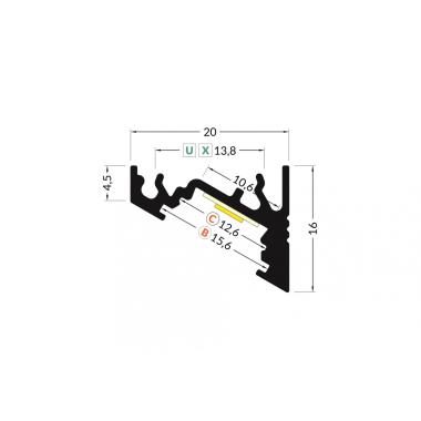 Produkt von Aluminiumprofil Ecke Variabel 1m für LED-Streifen bis 10mm