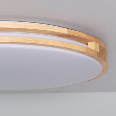 Product van Plafondlamp LED 20W Rond Hout Ø405 mm  CCT Selecteerbaar Donati