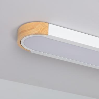 Prodotto da Plafoniera LED 18W Legno e Metallo 140x650 mm CCT Selezionabile Dari Lang