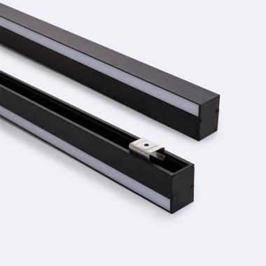 Product van Aluminium Profiel Dubbelzijdige Verlichting 2m Zwart voor LED strips tot 10 mm