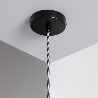 Product van Textiel Kabel voor Hanglamp met Fitting Zwart en Wit