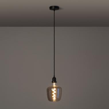 Product van Textiel Kabel Gevlochten voor Hanglamp met Fitting Zwart