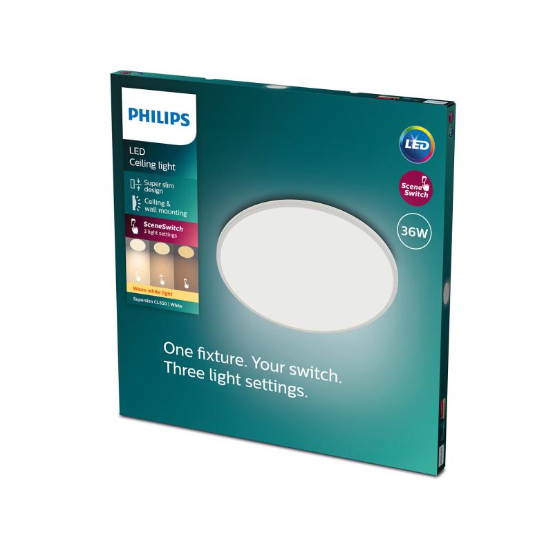 Product of PHILIPS CL550 SuperSlim 18W 3 Levels Dimmable LED Ceiling Lamp IP44