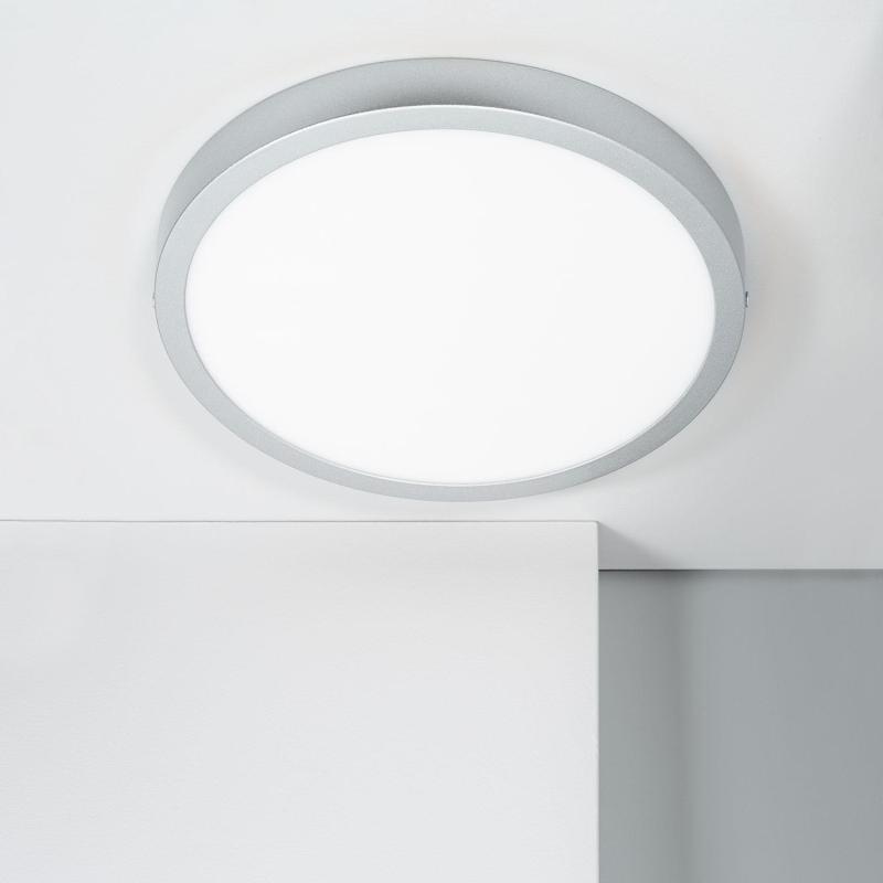 Product van Plafondlamp LED 24W Rond Aluminium Ø280 mm Slim CCT Selecteerbaar Galán SwitchDimm