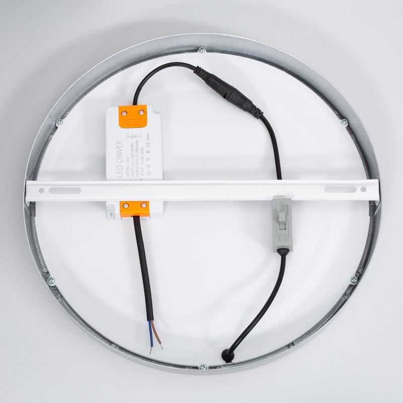 Product van Plafondlamp LED 24W Rond Aluminium Ø280 mm Slim CCT Selecteerbaar Galán SwitchDimm