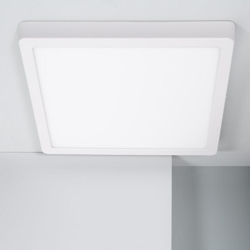 Produit de Plafonnier LED Carré Aluminium Slim 24W CCT Sélectionnable Galán 280x280 mm SwitchDimm