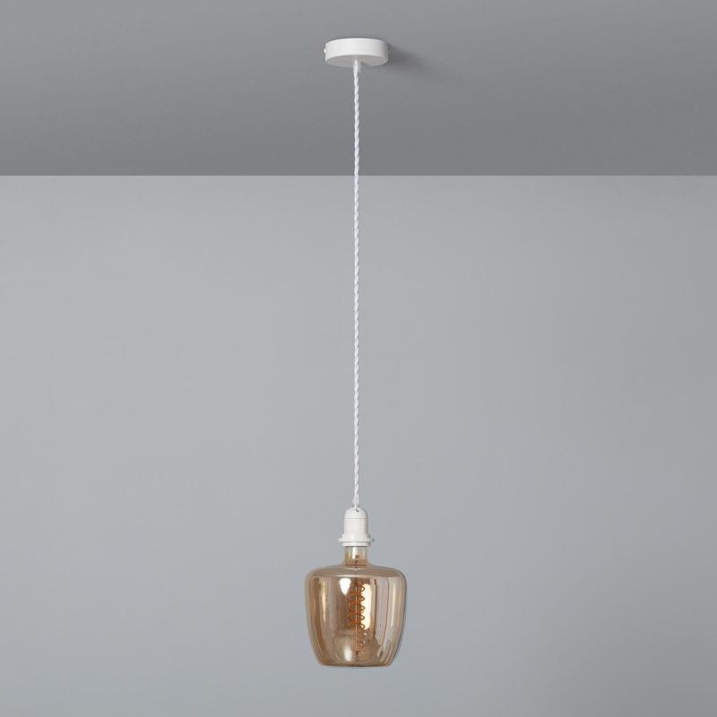 Product van Textiel Kabel Gevlochtenvoor Hanglamp met Fitting Wit