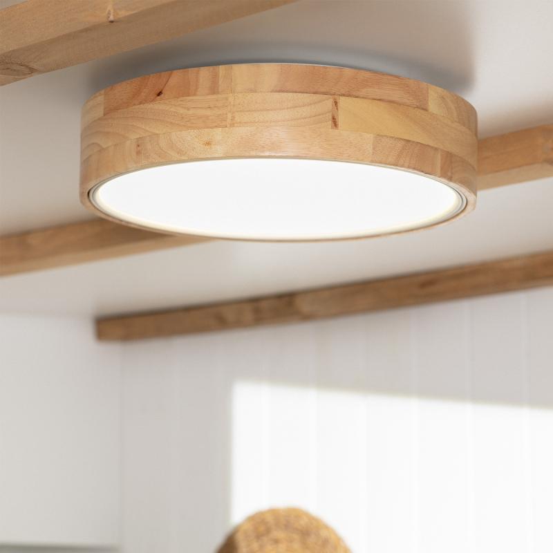 Produkt von LED-Deckenleuchte 15W Rund Holz Ø370 mm CCT Wählbar Dari