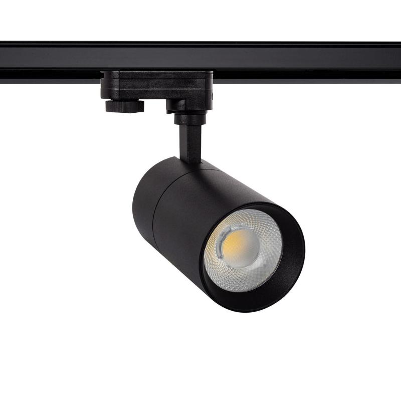 Product van Spotlight New Mallet zwart LED 30W Dimbaar No Flicker voor Driefasige Rail (UGR 15)