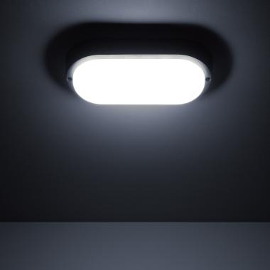 Product of Black 25W Oval Hublot Outdoor LED Surface Panel IP65 98x198 mm