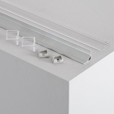 Product van Hoekprofiel Aluminium Driehoekig 2m voor LED Strip tot 10mm