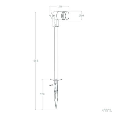 Product van Spot Outdoor GU10 Aluminium met Spike Jambi