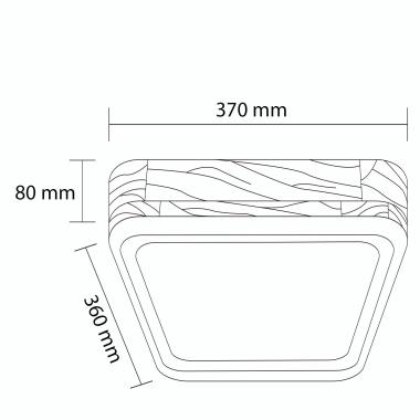 Produkt von LED-Deckenleuchte 15W Eckig Holz 370x370 mmCCT Wählbar Dari