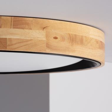 Product van Plafondlamp LED 30W Rond Hout Ø570mm CCT Selecteerbaar Dari