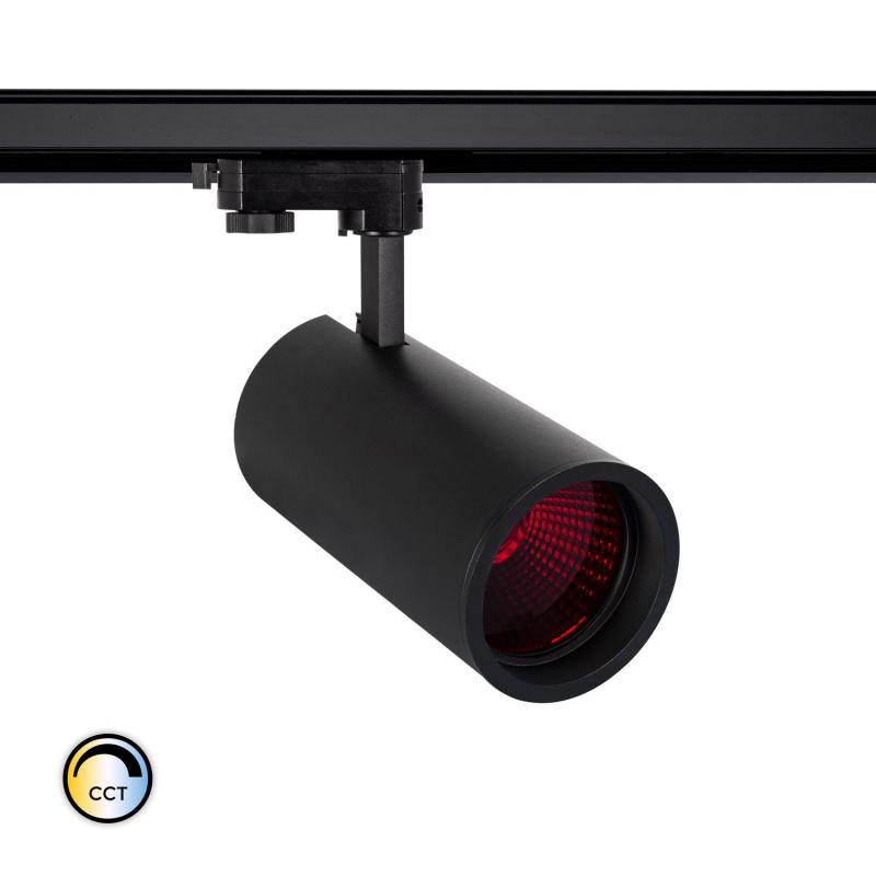 Produit de Spot LED New d'Angelo 40W Noir CCT LIFUD pour Rail Triphasé (3 Allumages) Spécial Alimentation