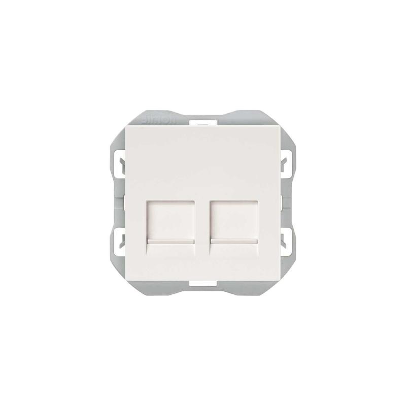 Produit de Plaque Prise RJ45 avec Double Connecteur SIMON 270 20000188