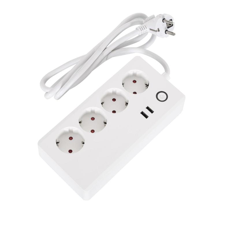 Produkt von Steckerleiste mit 4 Steckdosen Typ F Schuko + 2 x USB WiFi 