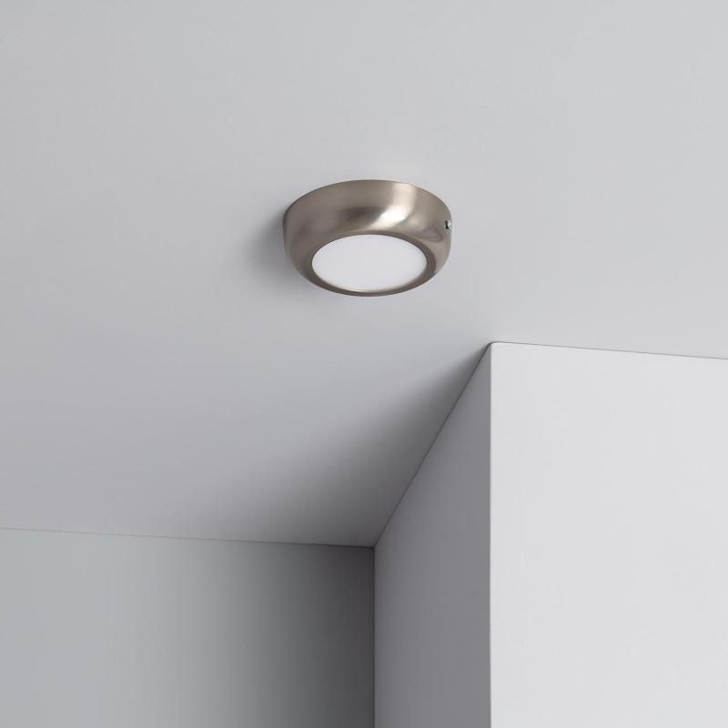 Prodotto da Plafoniera LED 6W Circolare Metallo Ø120 mm Design Argento